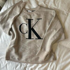 Calvin Klein Jeans Light Tan Crewneck Sweater